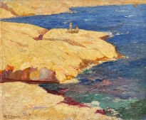 Михалис Эконому — Морской пейзаж (картон, масло)