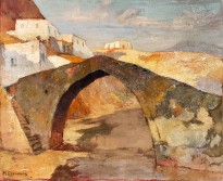 Михалис Эконому — Мост (фланель, масло)