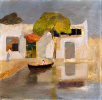 Михалис Эконому — После дождя, 1928 (картон, масло)