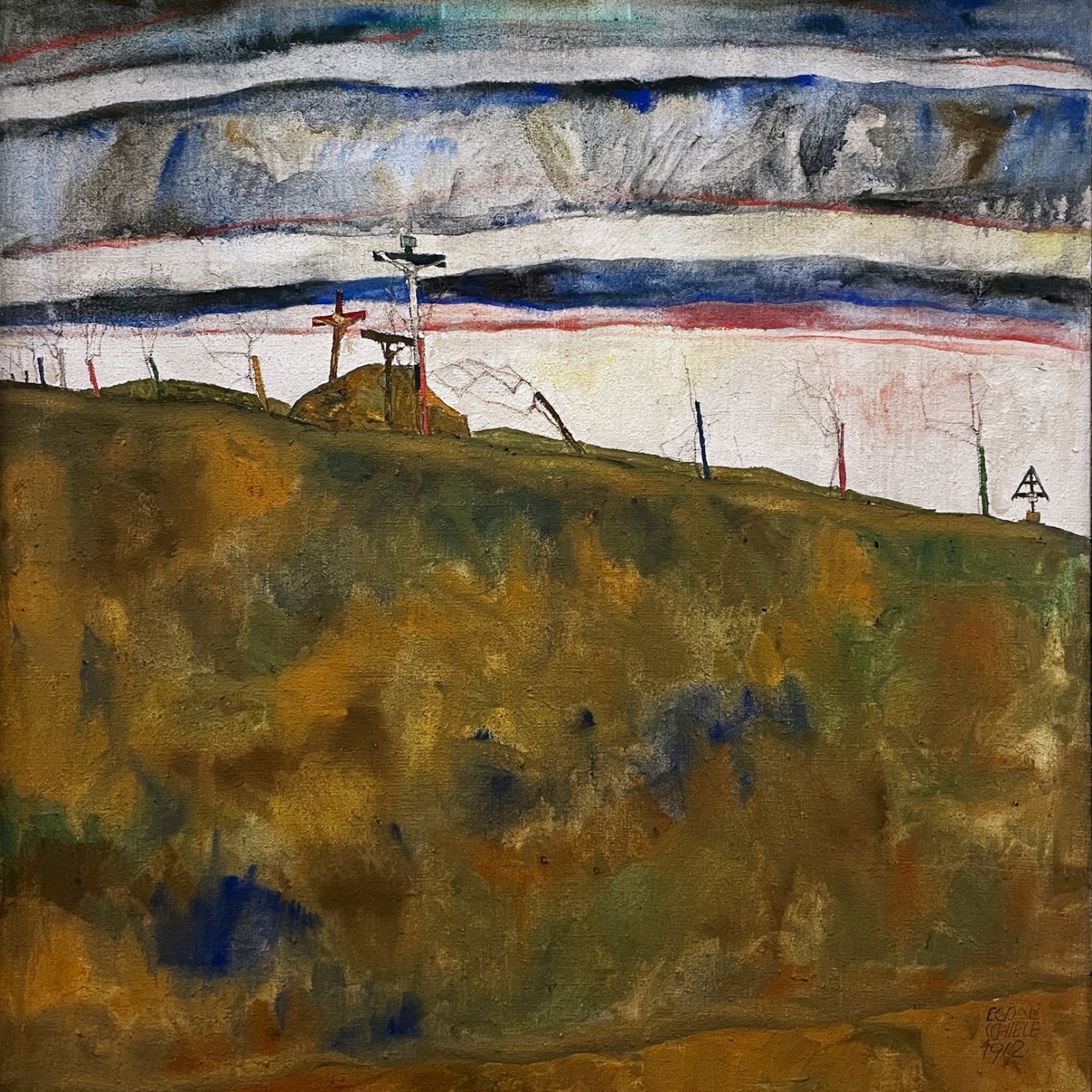 Эгон Шиле — Голгофа, 1912 (холст, масло)