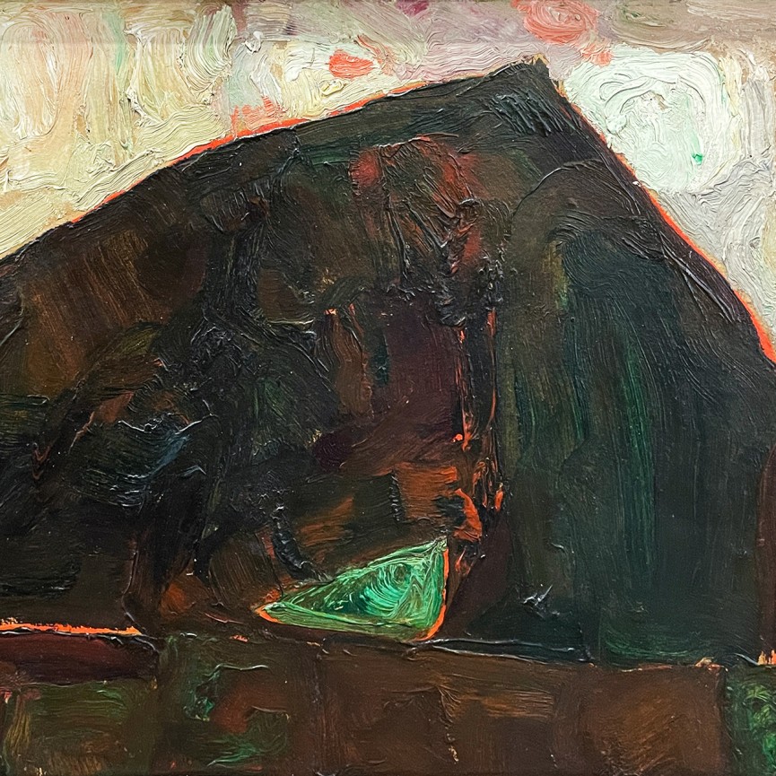 Эгон Шиле — Гора на реке, 1910 (холст, масло)