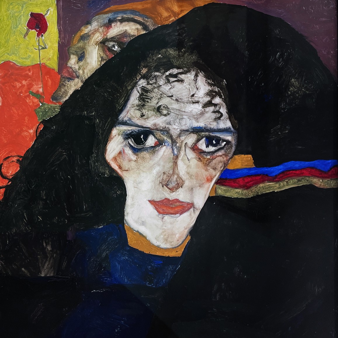 Эгон Шиле — Женщина в трауре, 1912 (дерево, масло)