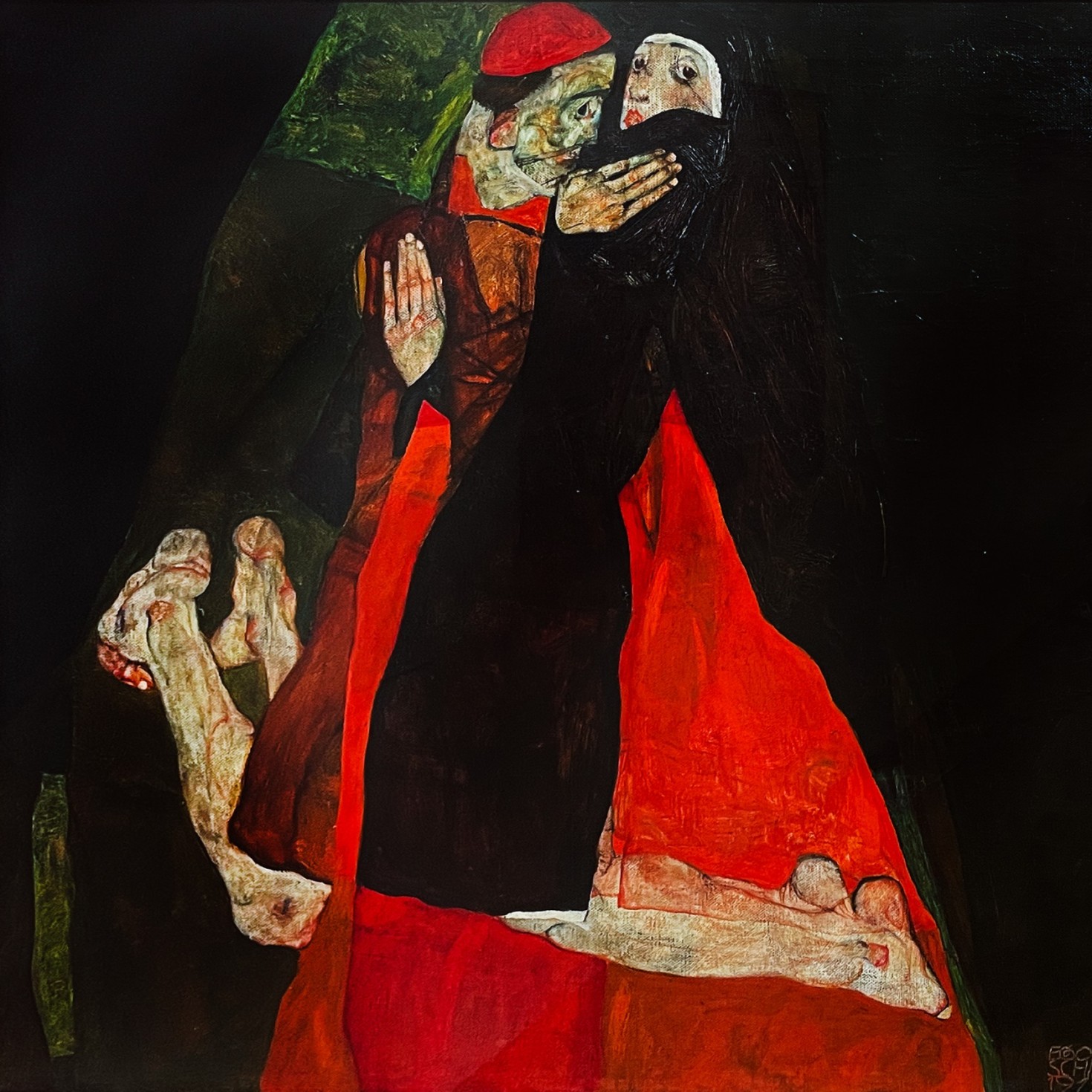 Эгон Шиле — Кардинал и монахиня, 1912 (холст, масло)