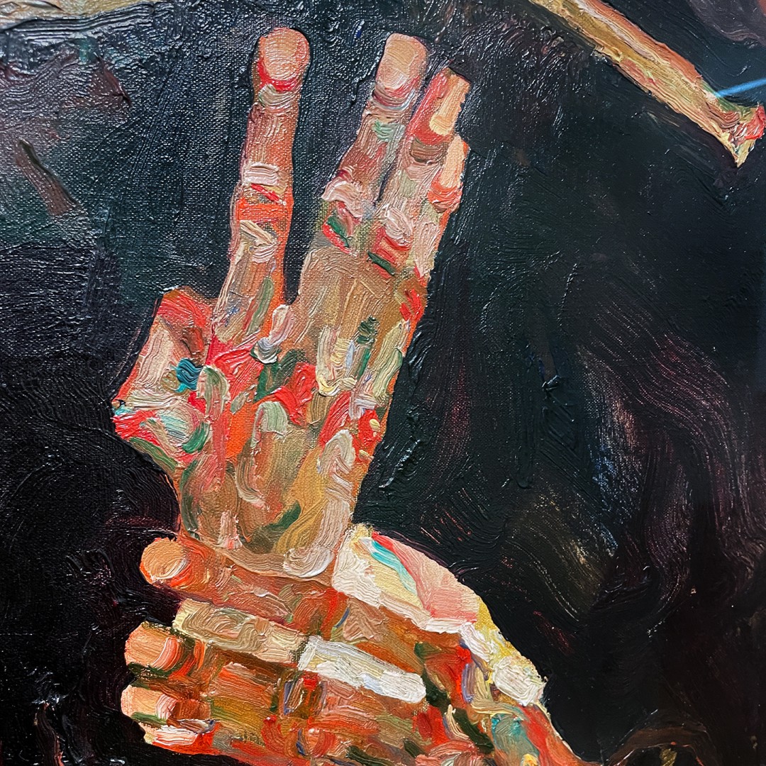 Эгон Шиле — Лирик, 1911 (холст, масло), фрагмент