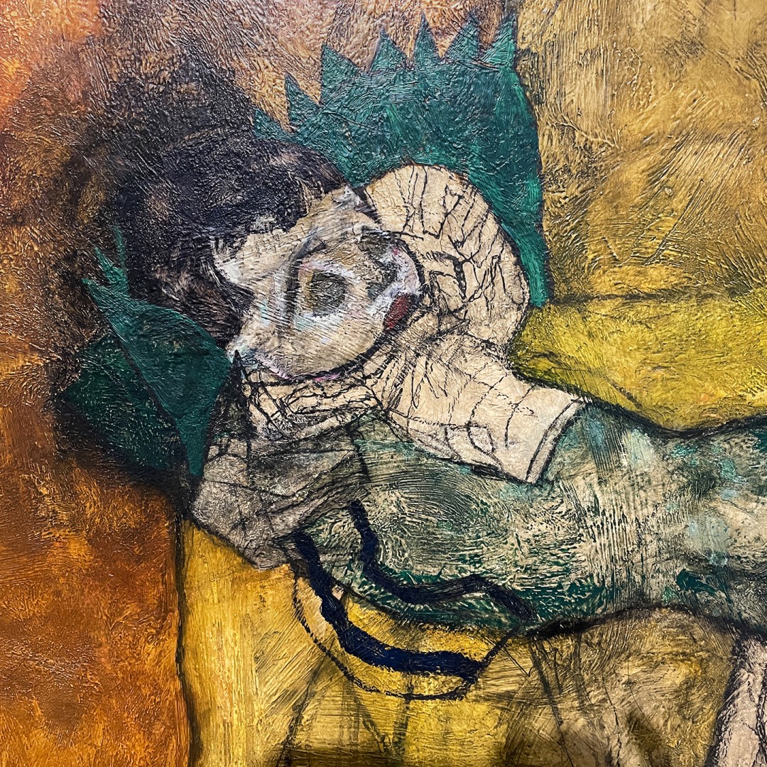 Эгон Шиле — Мать с двумя детьми II, 1915 (холст, масло), фрагмент