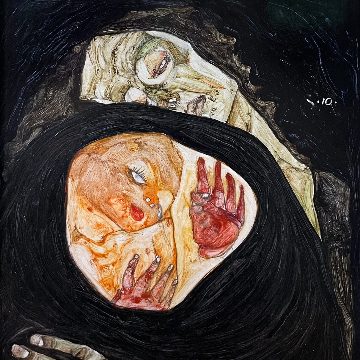 Эгон Шиле — Мертвая мать I, 1910 (Холст, масло)