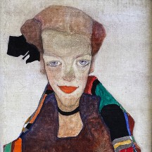 Эгон Шиле — Портрет Польди Лодзинской, 1910 (холст, масло)