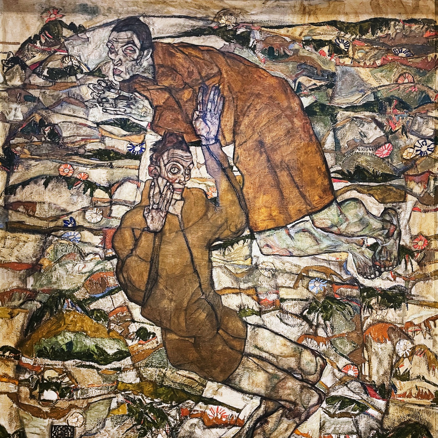 Эгон Шиле — Преображение (Слепой II), 1915 (холст, масло)