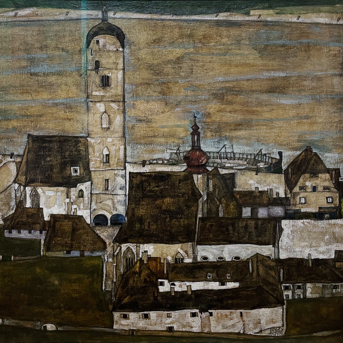 Эгон Шиле — Штейн на Дунае II, 1913 (холст, масло)