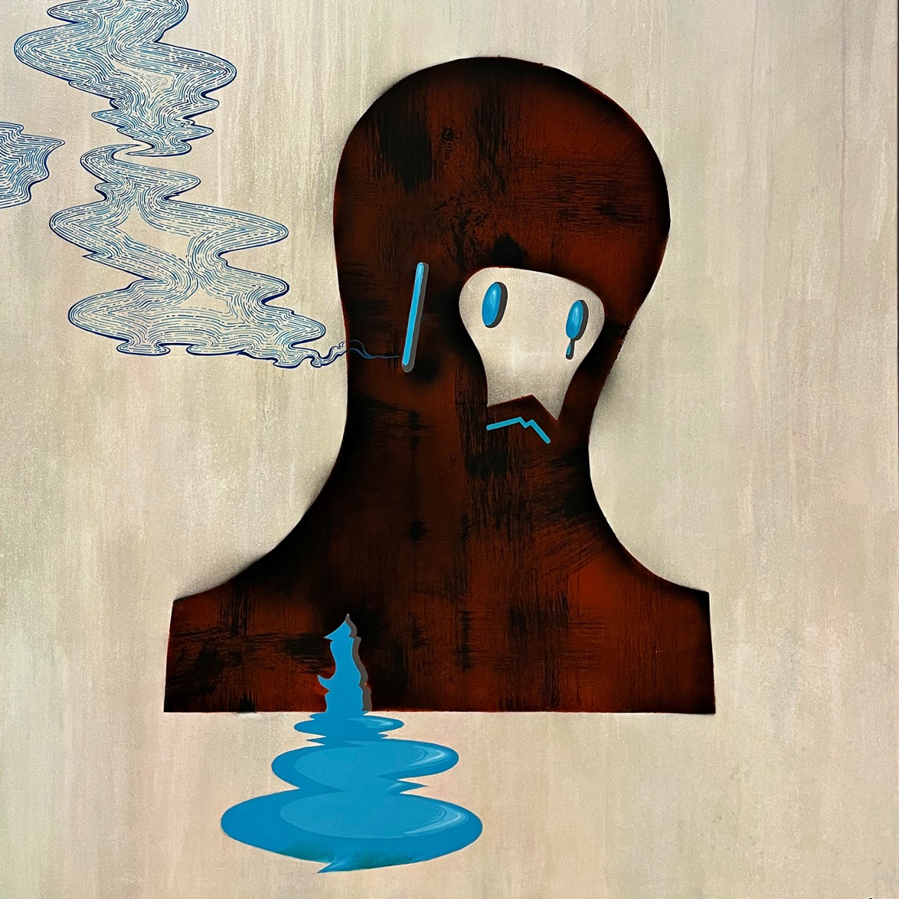 Егор Субботин — Завтра будет дождь. Серия Объект наблюдения, 2024 (холст, акрил)