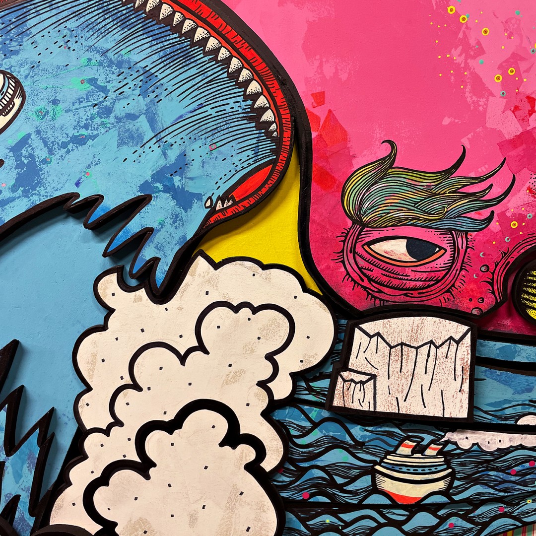 Егор Субботин — Рыба-кит, фрагмент, 2022 (смешанная техника)