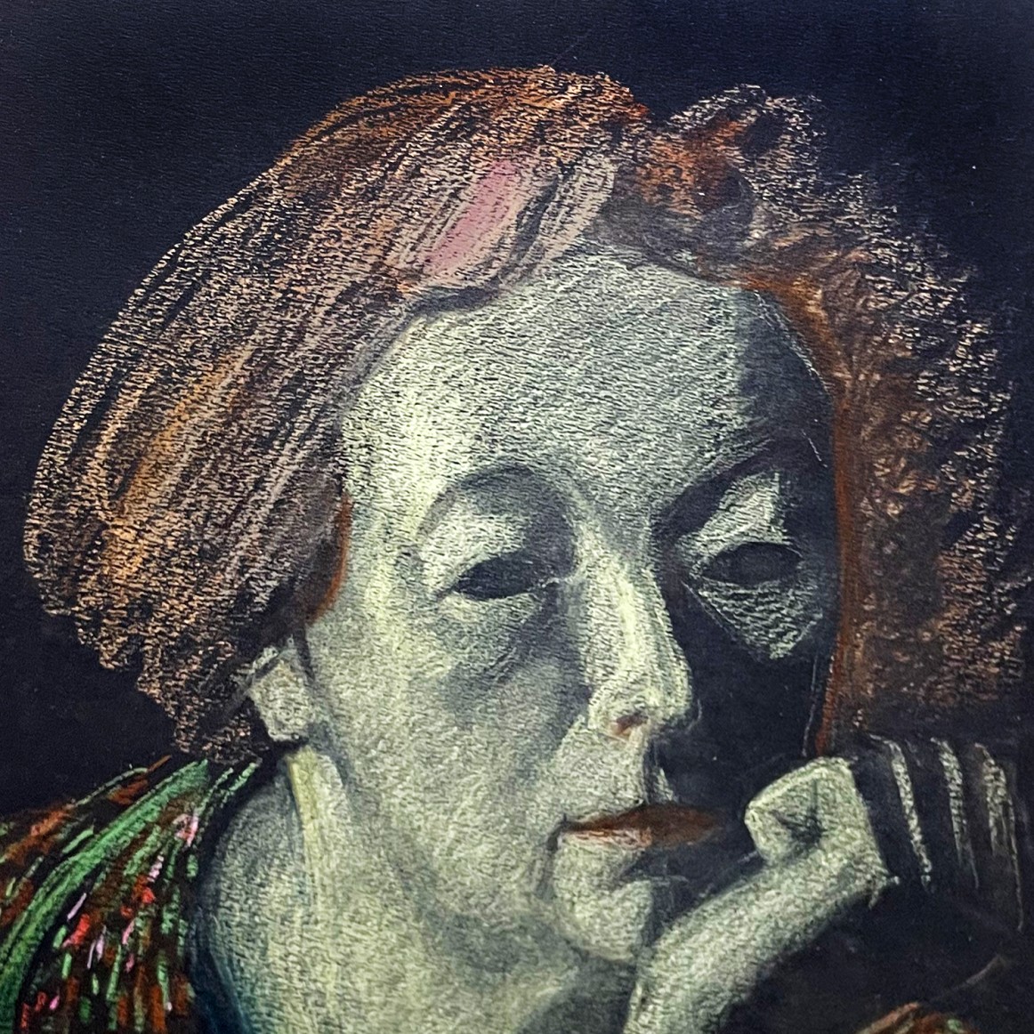 Елена Натаревич — Автопортрет, 2009 (бумага, акрил)