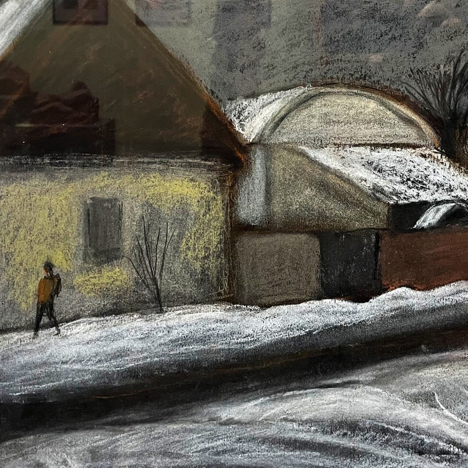 Елена Натаревич — Вечерняя Шкиперка. Конец февраля, 2022 (бумага, пастель)