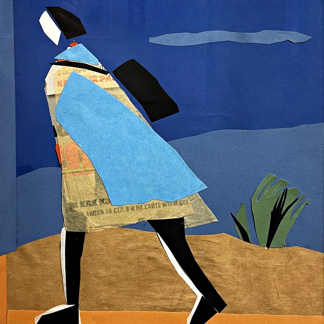 Елена Натаревич — Из цикла На заливе, 2022 (бумага, коллаж)