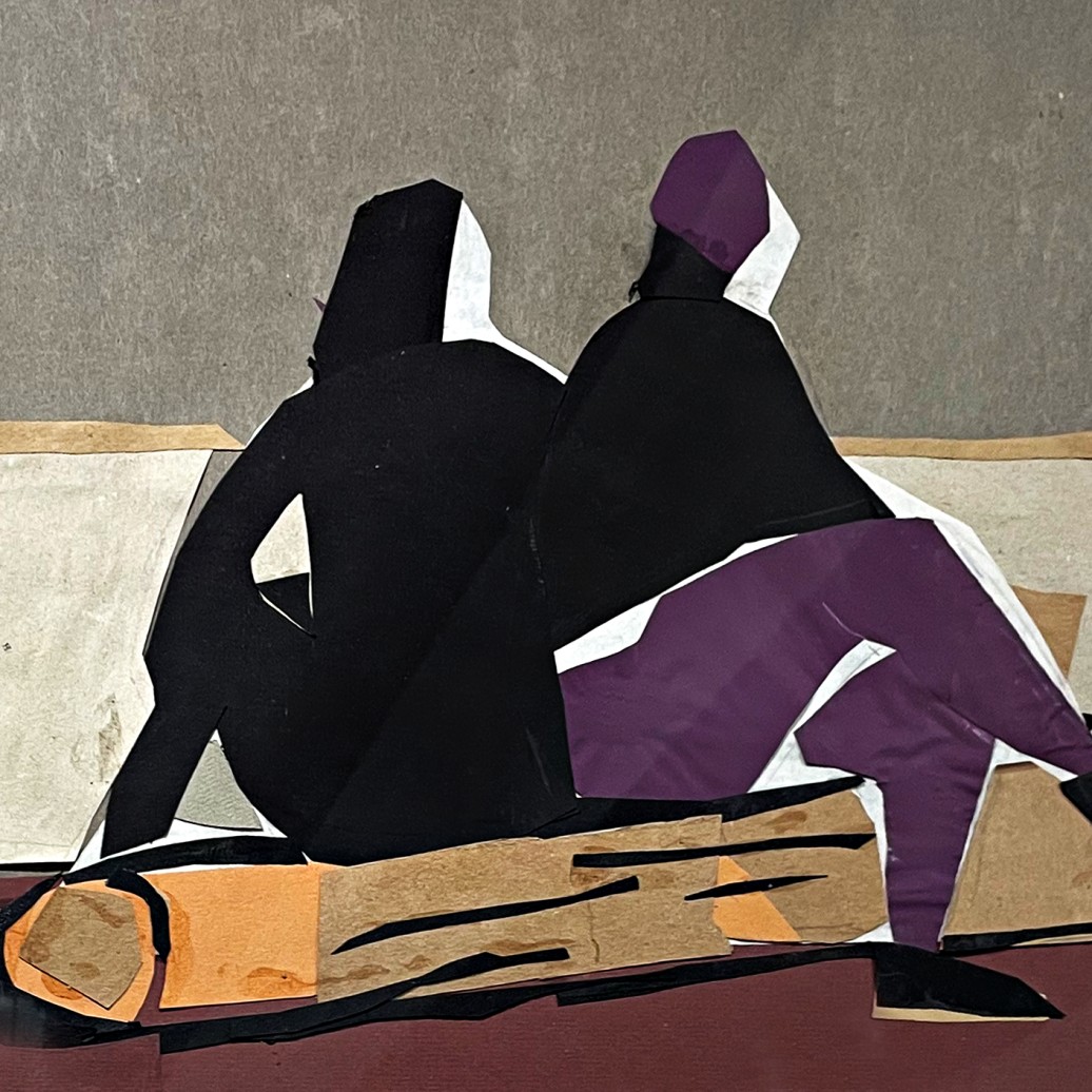 Елена Натаревич — Из цикла На заливе 3, 2022 (бумага, коллаж)