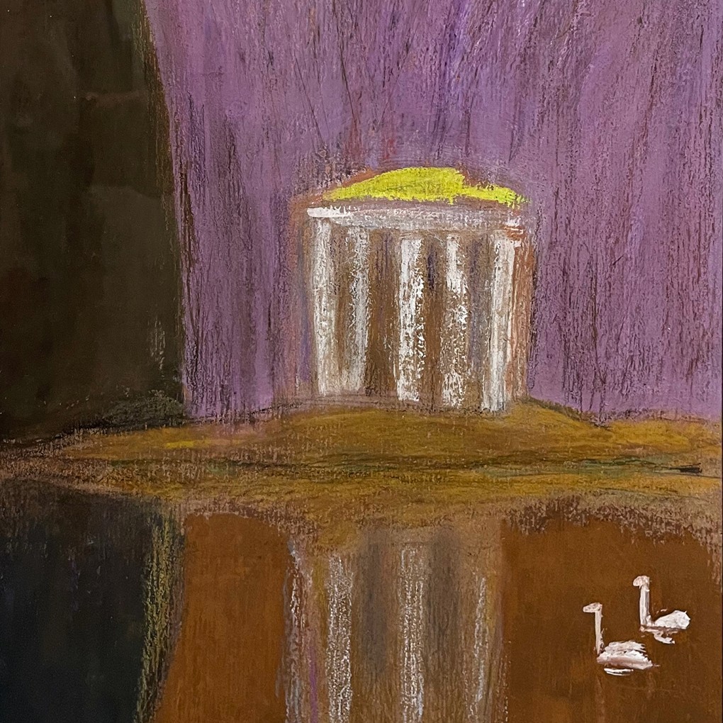 Елена Натаревич — Приморский парк, 2021 (картон, акрил)