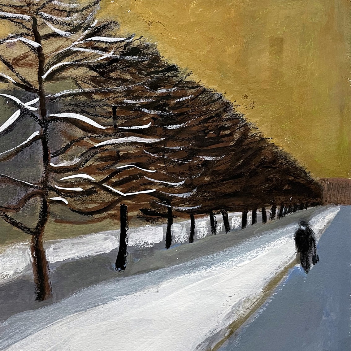 Елена Натаревич — Променад на Смоленке, 2022 (бумага, акрил)