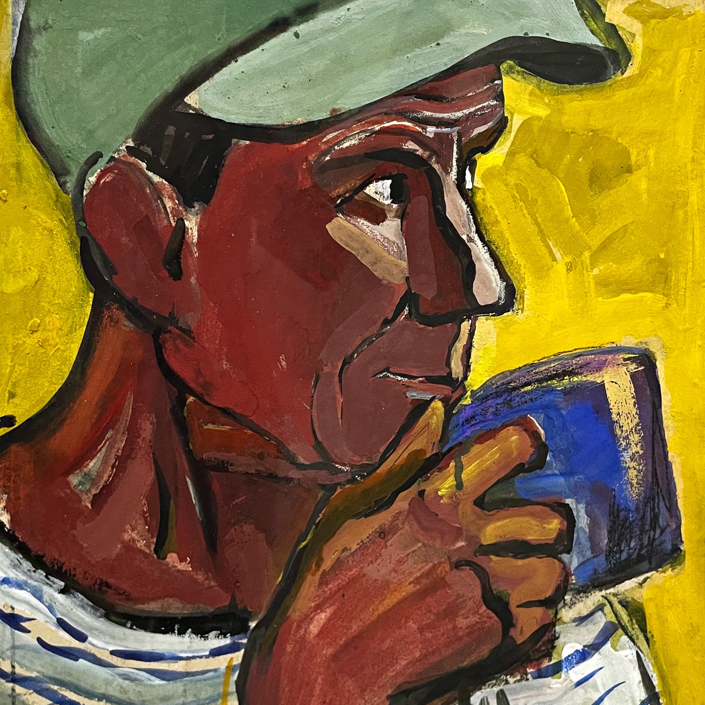 Елена Натаревич — Сергей, 2014 (обои, гуашь)