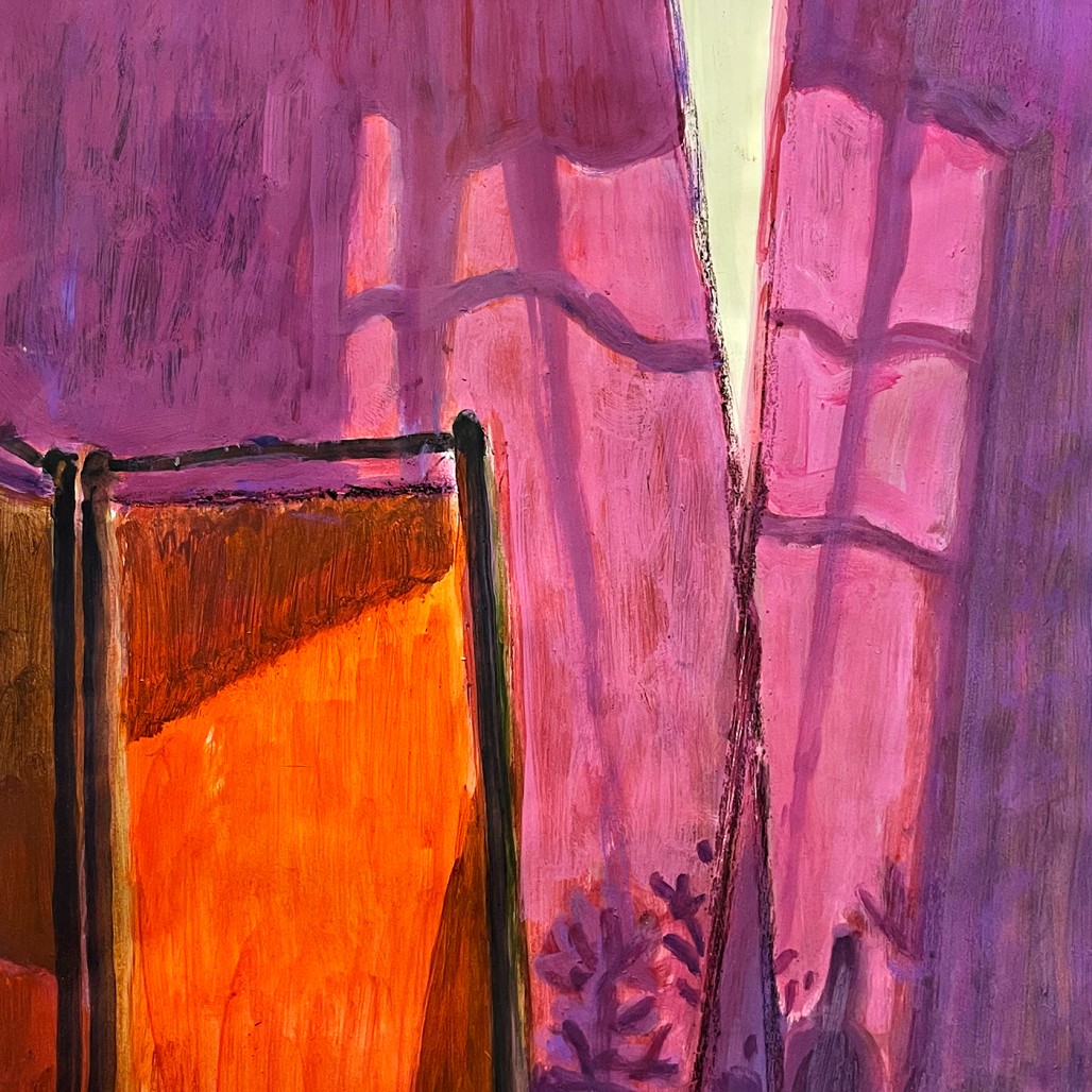 Елена Натаревич — Солнечное окно, 2019 (бумага, акрил, темпера, смешанная техника)