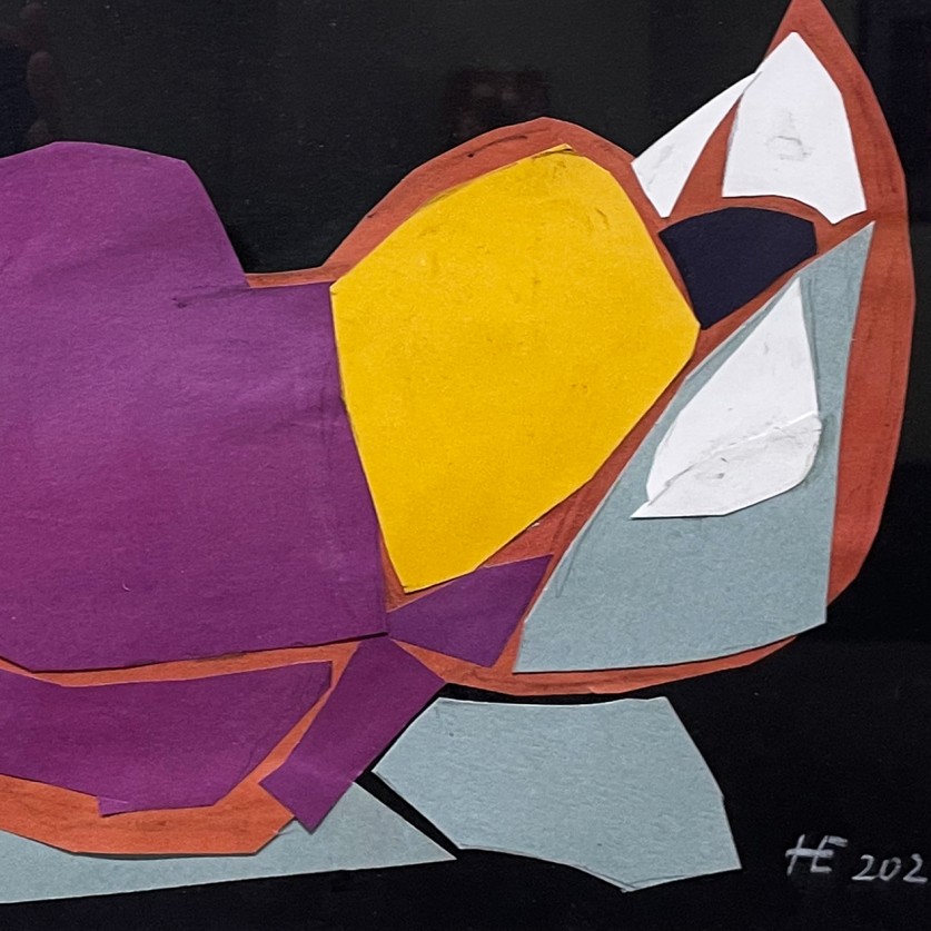 Елена Натаревич — Спящие 2, 2022 (картон, коллаж)