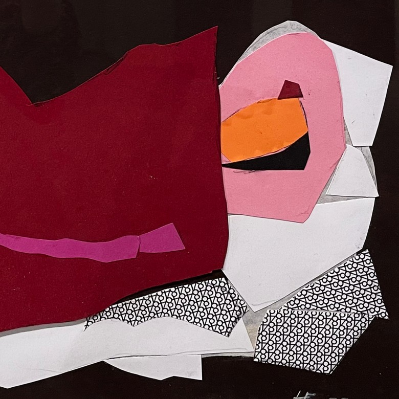 Елена Натаревич — Спящие 3, 2022 (картон, коллаж)