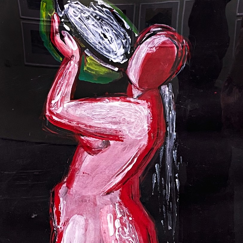 Елена Натаревич — Триптих. Баня по-черному 1, 2007 (бумага, гуашь)