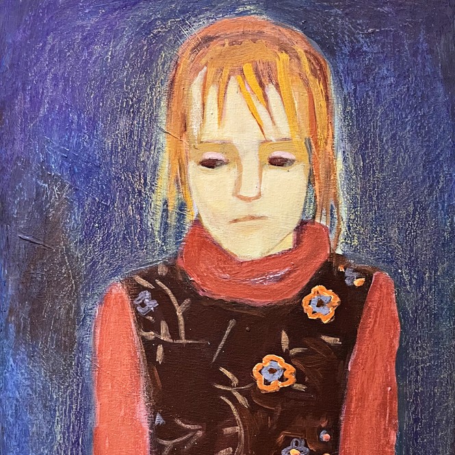 Елена Натаревич — Ученица Даша, 2017 (холст на картоне, акрил)