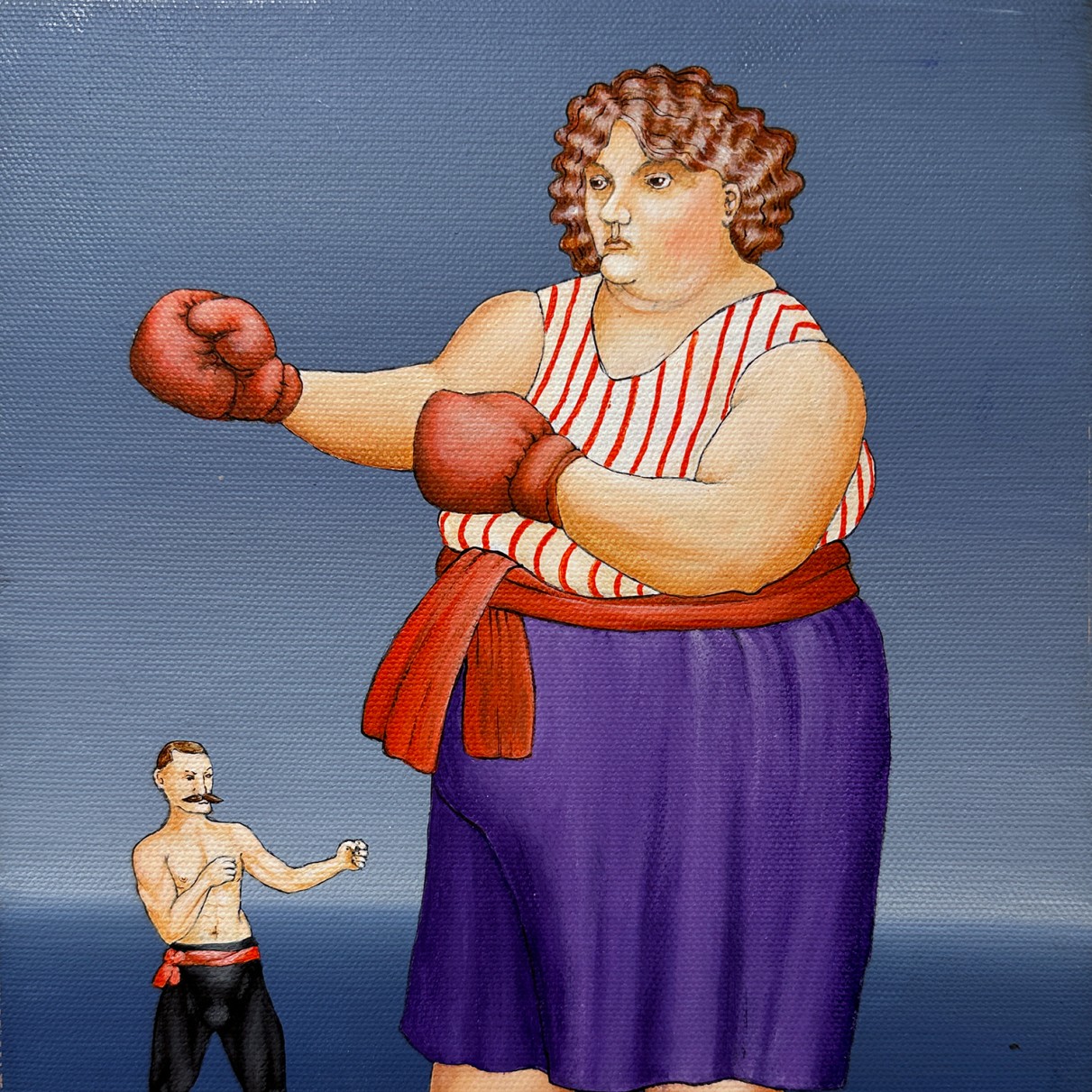 Аймо Катаяйнен — Женщина-тяжеловес, чемпион мира, 2013 (холст, акрил) Финляндия