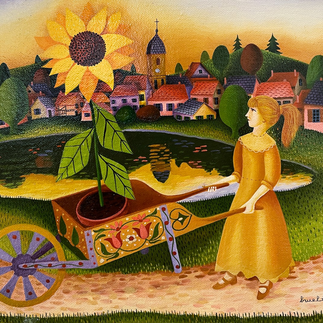 Анри Брейль — Подсолнух, 1995 (холст, масло) Франция