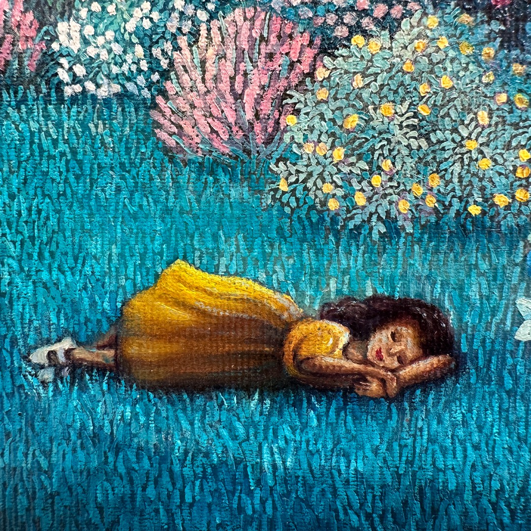 Виктория Руис де Кортазар Эвия (фрагмент) — Подсматривая ее сны, 2019 (холст, масло) Испания