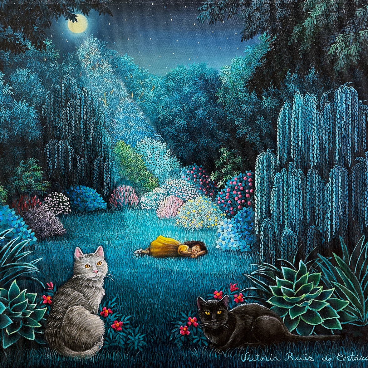 Виктория Руис де Кортазар Эвия — Подсматривая ее сны, 2019 (холст, масло) Испания