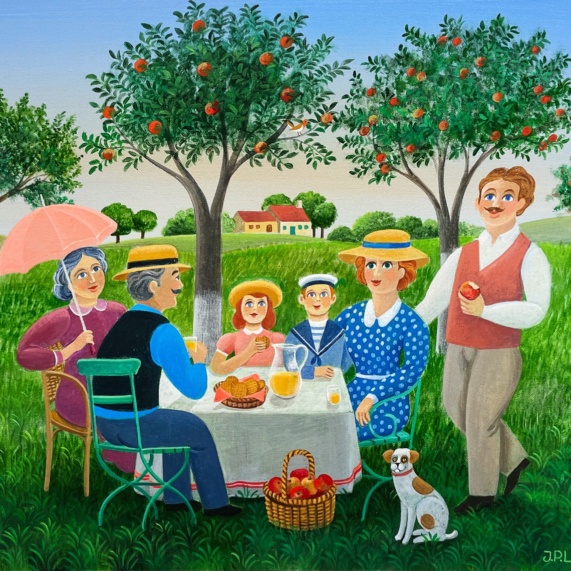 Жан-Пьер Лоран — Семейный пикник, 2019 (доска, акрил) Франция