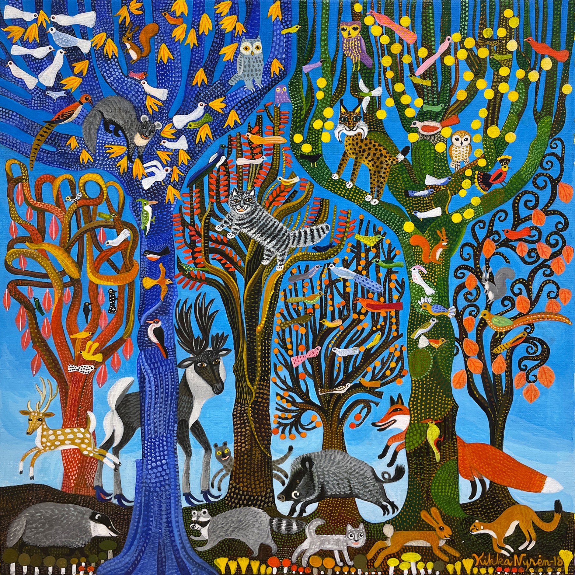 Кикка Ниирен — Сбежавшие, 2018 (холст, акрил) Финляндия