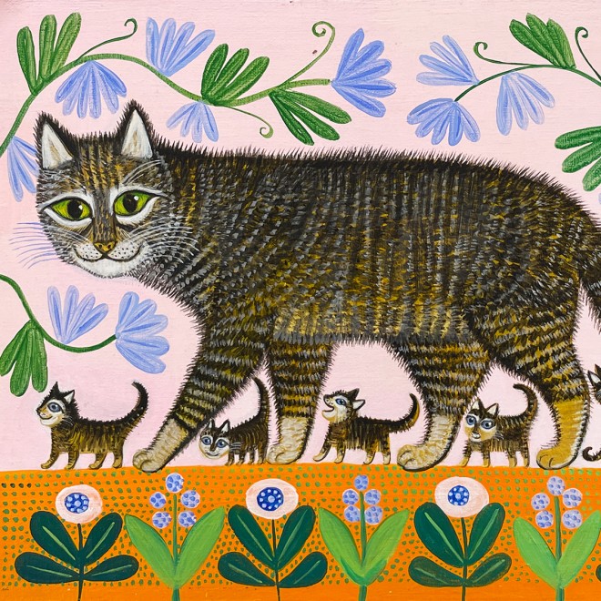 Кикка Нирен — Пять маленьких чудес, 2017 (доска, акрил) Финляндия