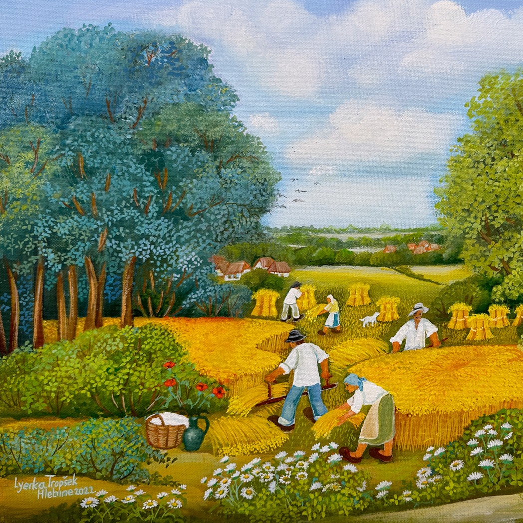 Лерка Тропсек — Урожай, 2022 (холст, масло) Хорватия