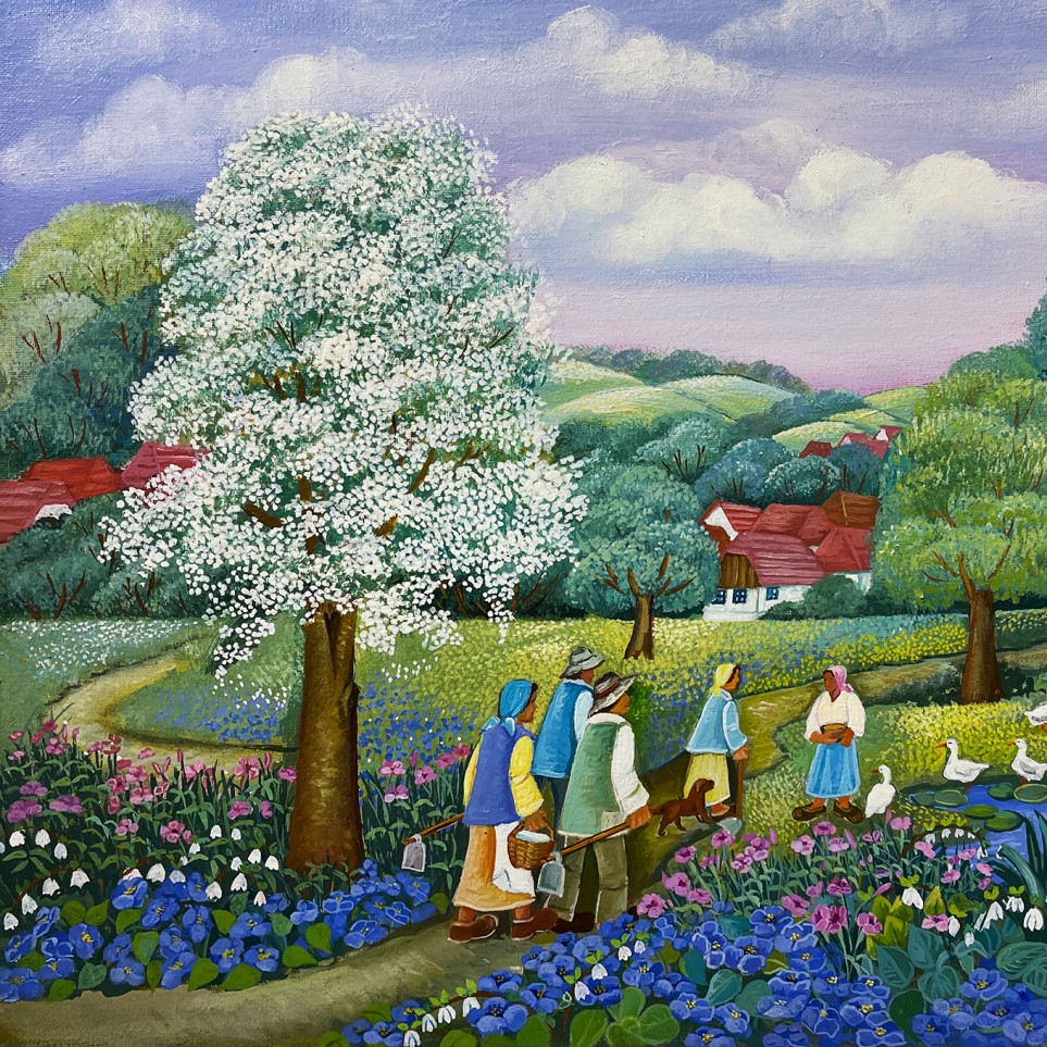 Лерка Тропсек — Утиный пруд, 2019 (холст, масло) Хорватия