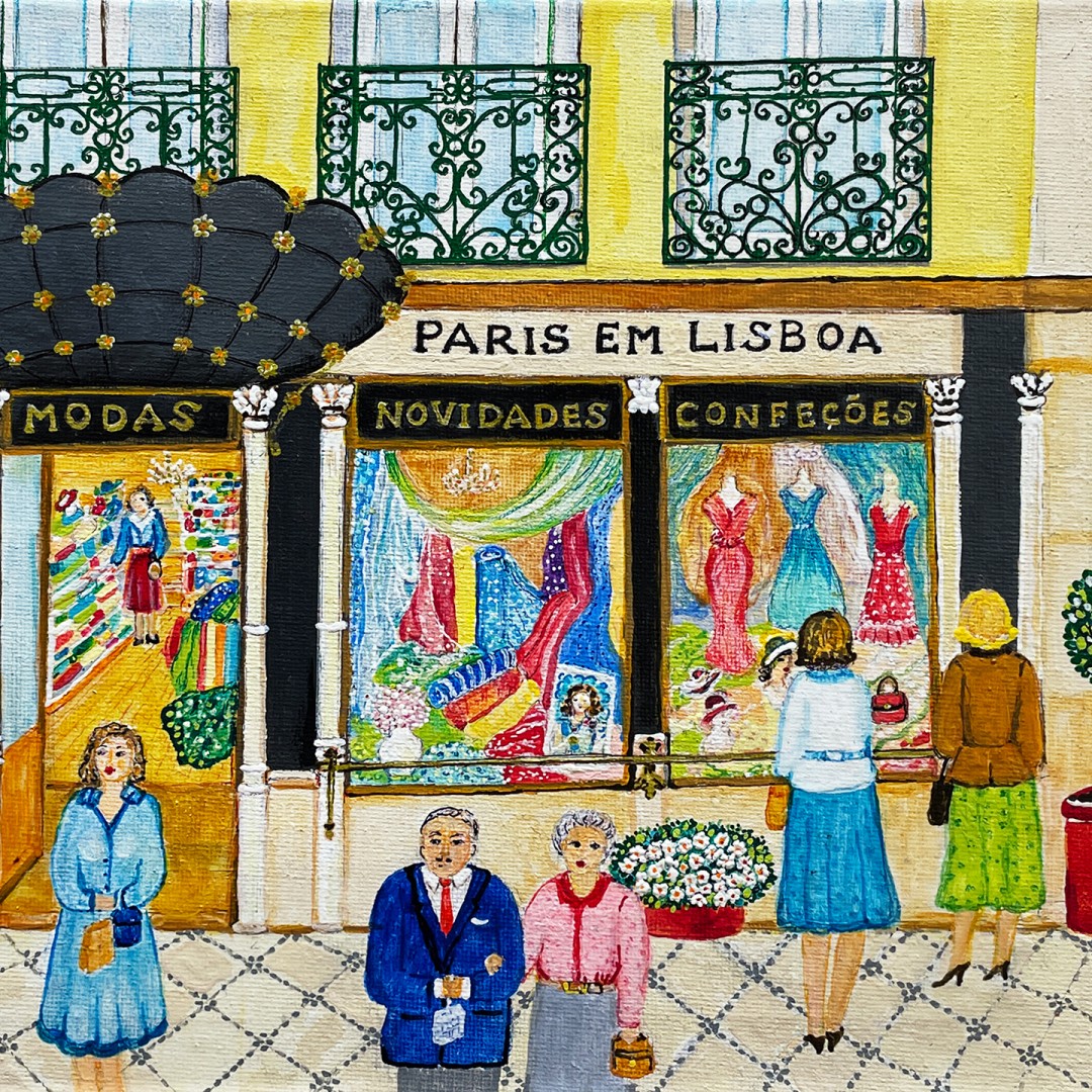 Мария Фернанда Азеведо Перес — Париж в Лиссабоне, 2022 (холст, акрил) Португалия