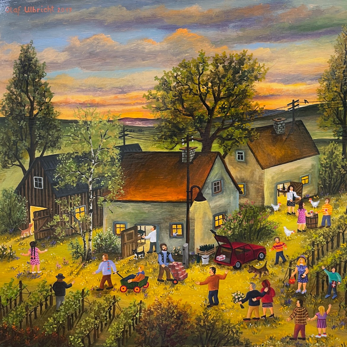 Олаф Ульбрихт — Винодельня, 2017 (доска, акрил) Германия