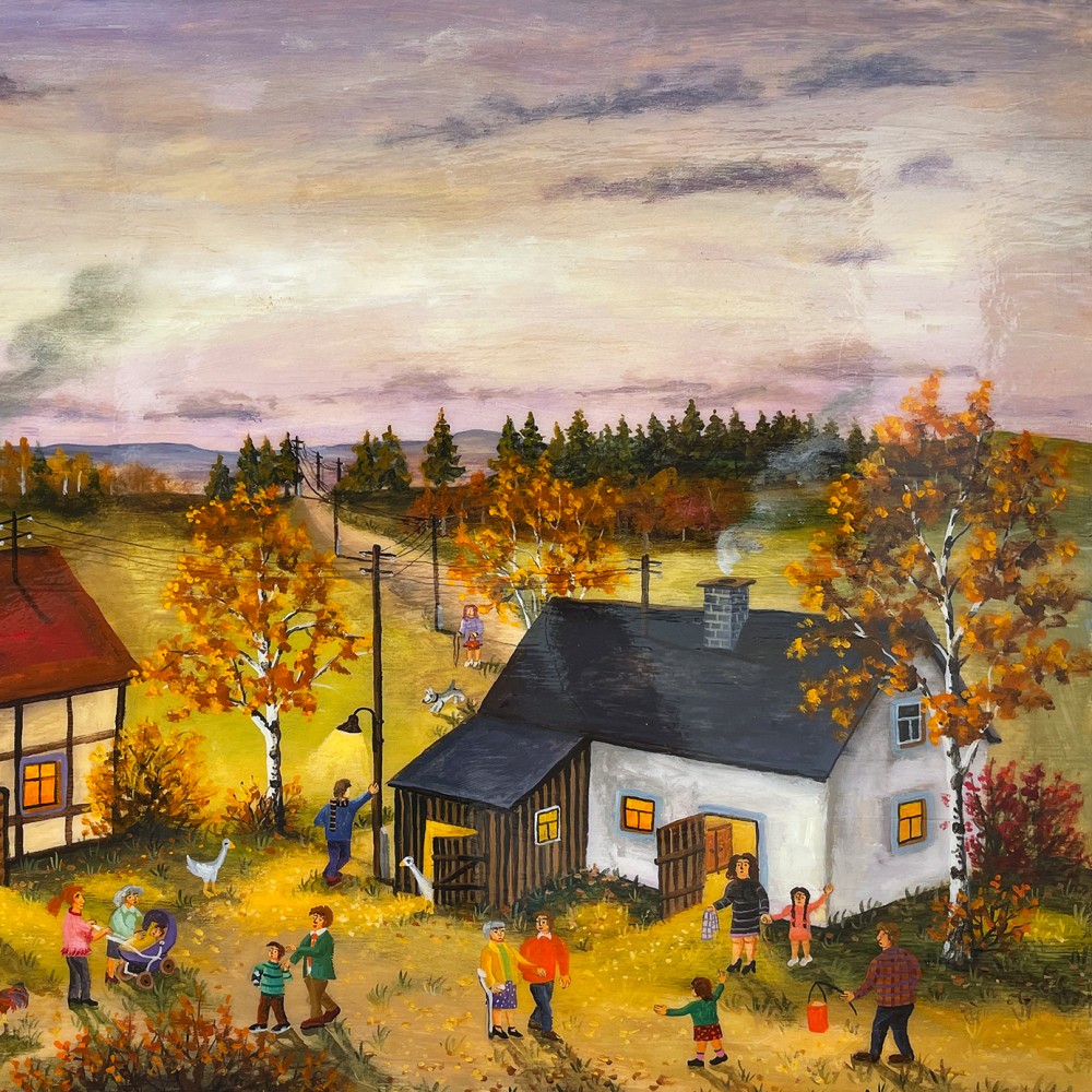 Олаф Ульбрихт — Жизнерадостный осенний вечер, 2021 (доска, масло) Германия