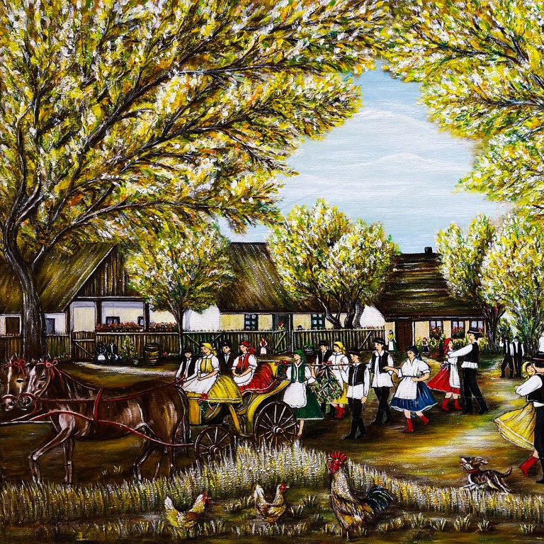 Сентьена Зольнай Ирен — Праздник урожая, 2014 (холт, акрил, масло) Венгрия