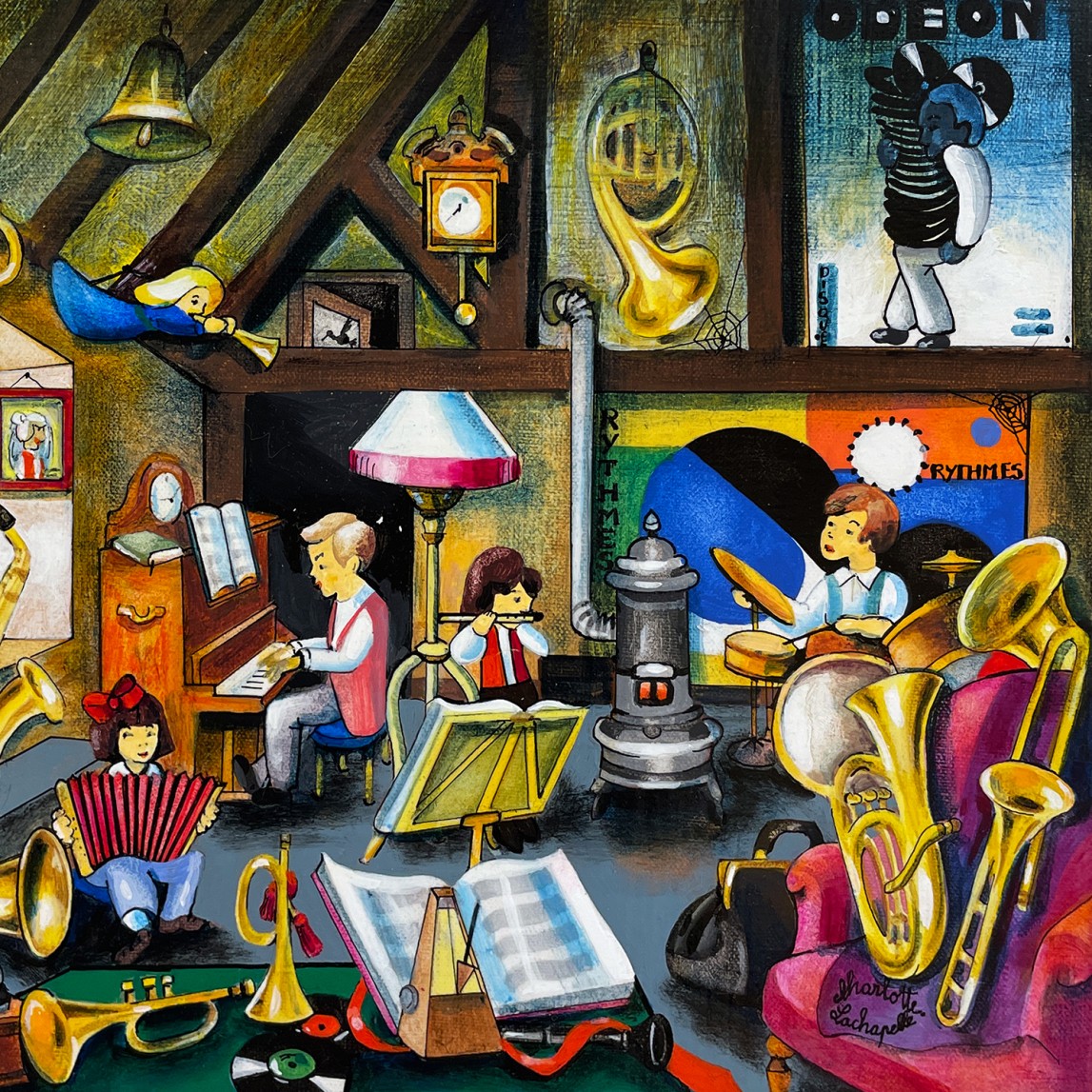 Шарлотта Ляшапель — Чердачные опыты, 2020 (холст, акрил) Франция