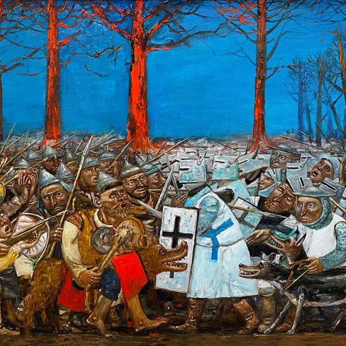 Евгений Титов — Красные деревья, 2022 (холст, масло)