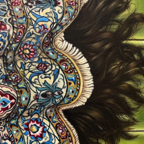 Фатима Абу Руми — Вторая кожа, 2024 (холст, масло) фрагмент