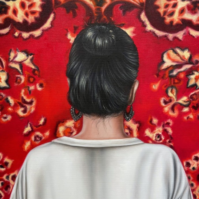 Фатима Абу Руми — Два осла, 2022 (холст, масло)