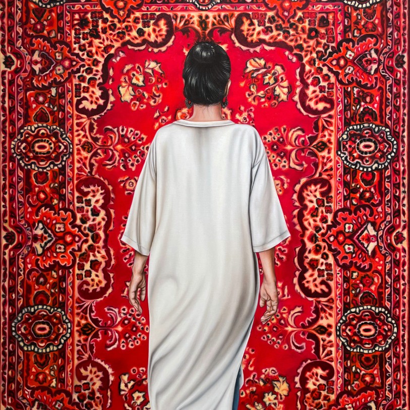 Фатима Абу Руми — Два осла, 2022 (холст, масло)