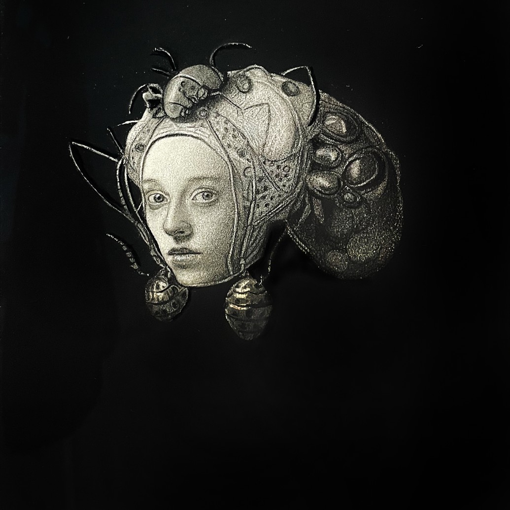 Эдит Бен Гида — Спасённое человечество VII, 2024 (масло на бумаге)