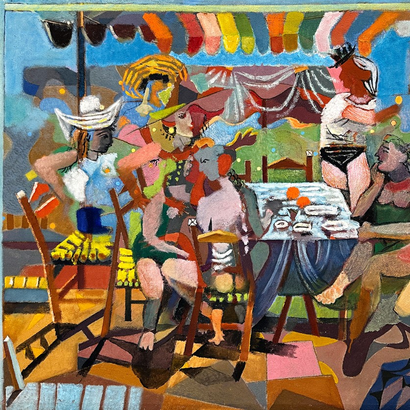 Никос Хацикириакос-Гика — Вечеринка у моря, 1931 (холст, масло)