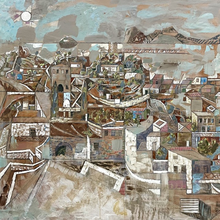 Никос Хацикириакос-Гика — Воспоминания о Гидре, 1994 (холст, масло)