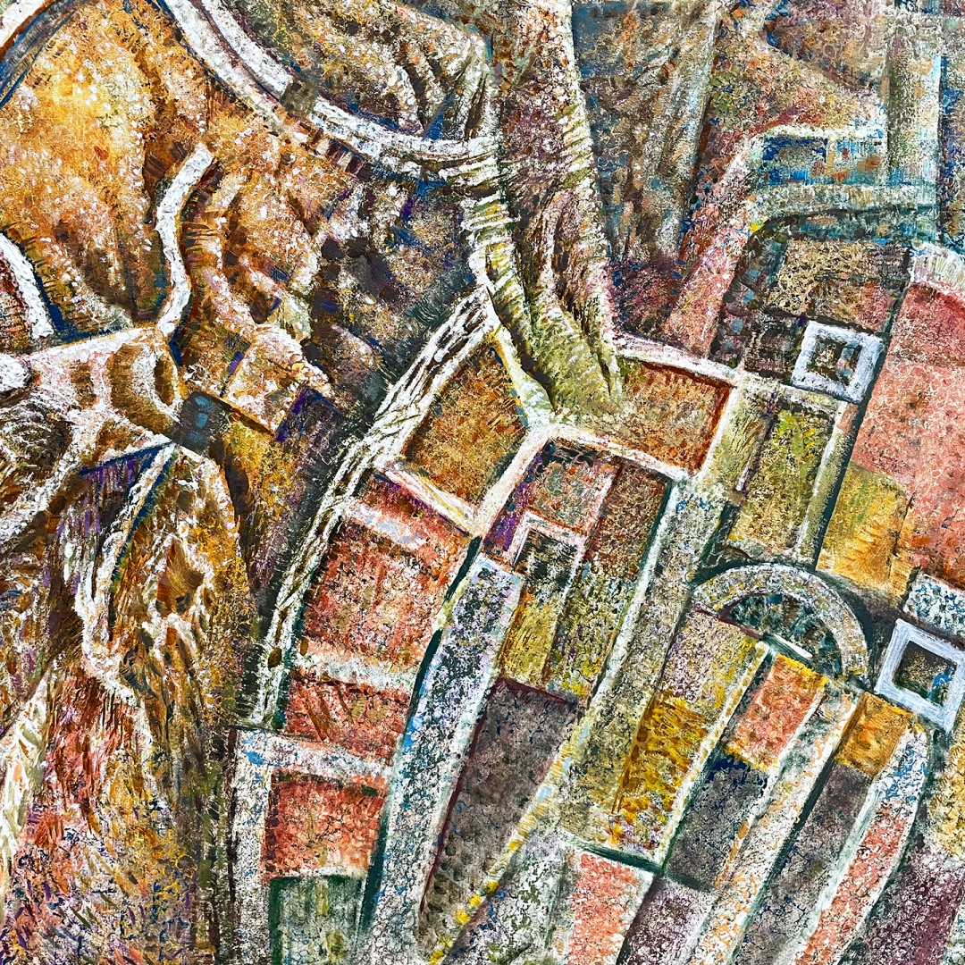 Никос Хацикириакос-Гика — Земля, фрагмент, 1966 (холст, масло)