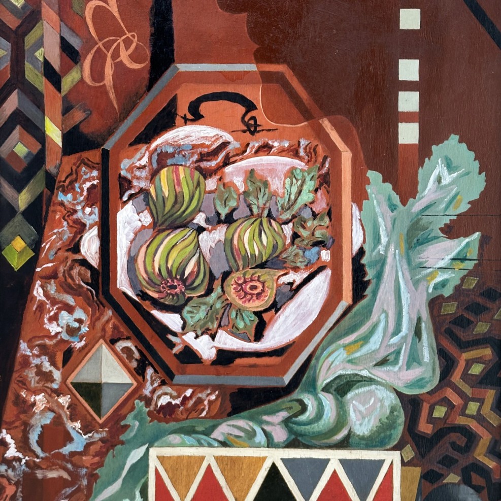 Никос Хацикириакос-Гика — Натюрморт с инжиром, 1935 (дерево, масло)